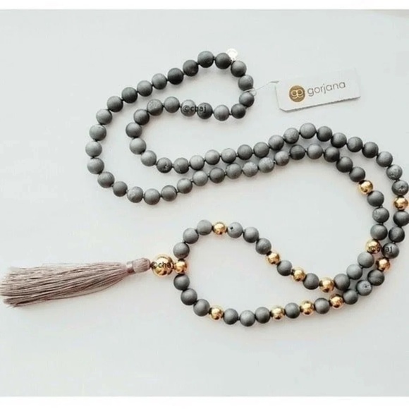 Gorjana Jewelry - Gorjana Gray Hannah Druzy Necklace